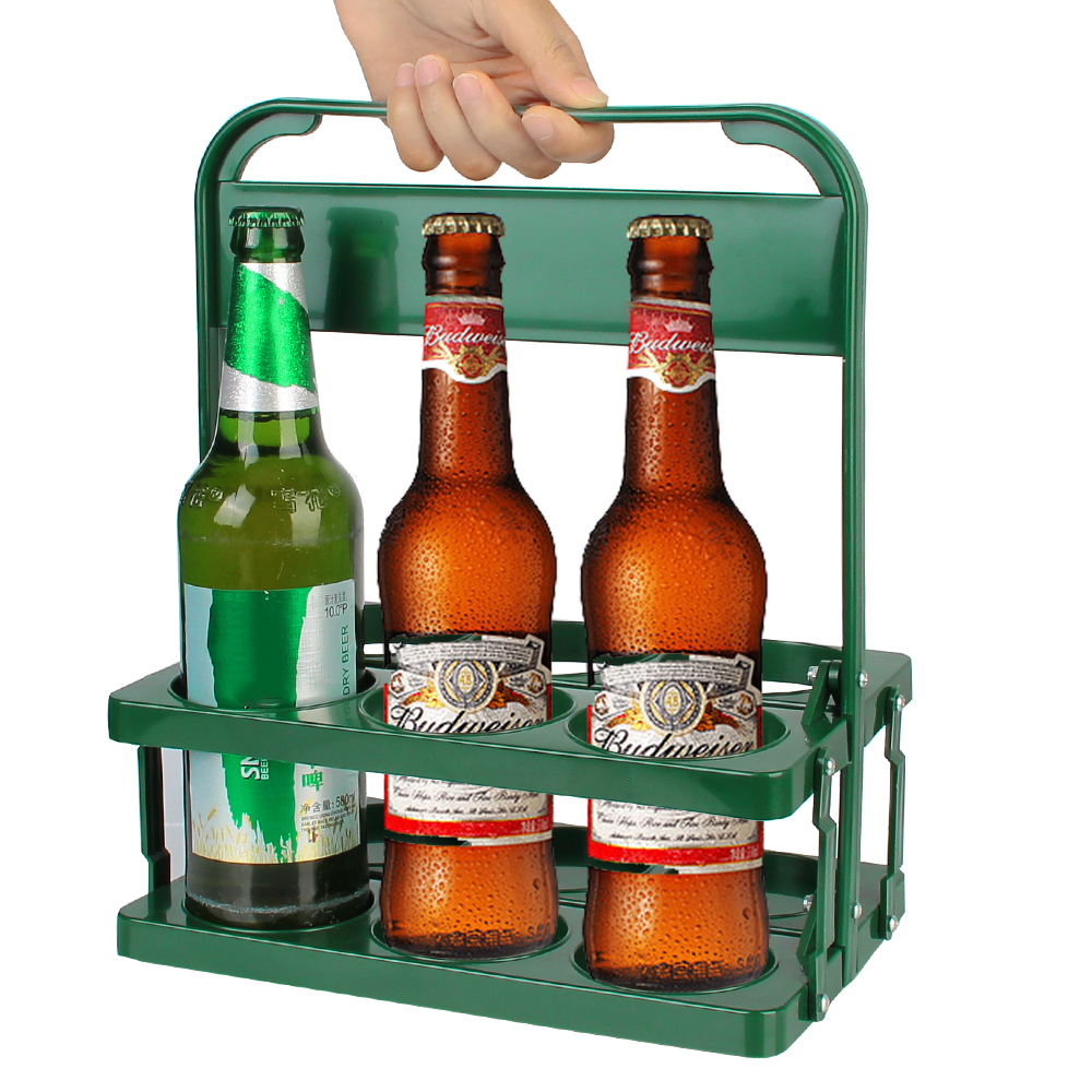 Wine Beer Type - Portabotellas de cerveza plegable, duradero y