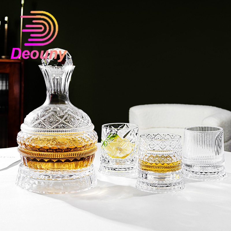 Wine Beer Glass Set - Decantador de vino giratorio DEOUNY con