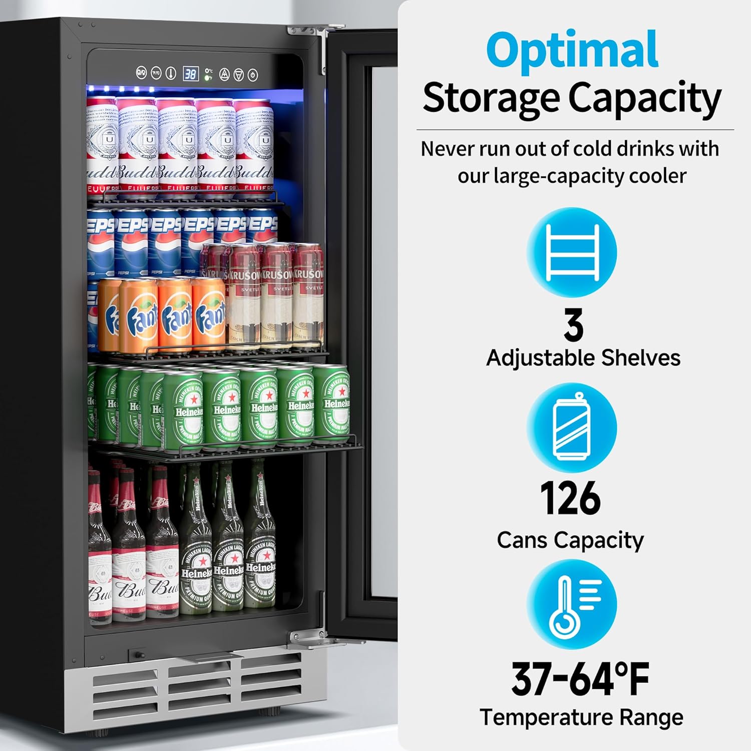 Wine Beer Fridge Under Counter - Refrigerador para Bebidas Bajo Mostrador de