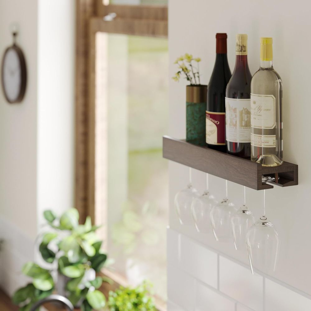 Estante Flotante de Madera par - Wine Rack Wall Mount reseña y precio