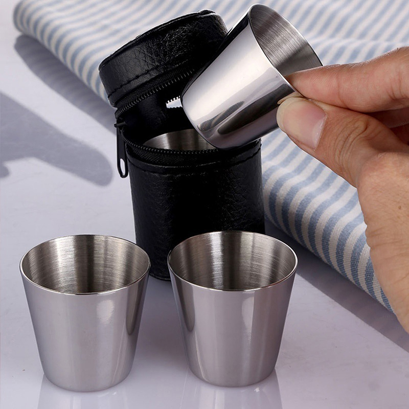 4/6 Uds tazas de acero inoxida - Wine Beer Glass Set reseña y precio