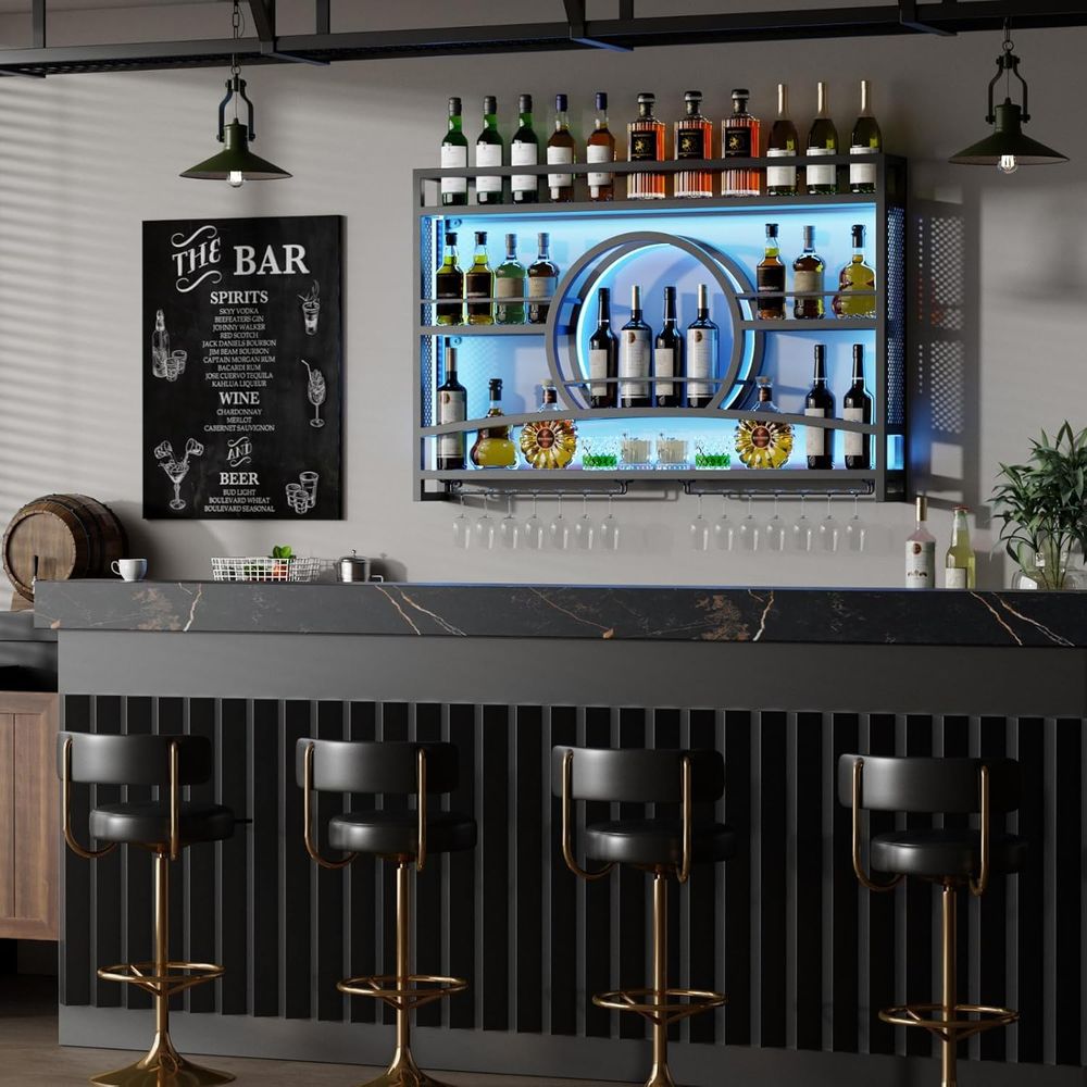 Estante para vino de 3 niveles - Wine Rack Wall Mount reseña y precio