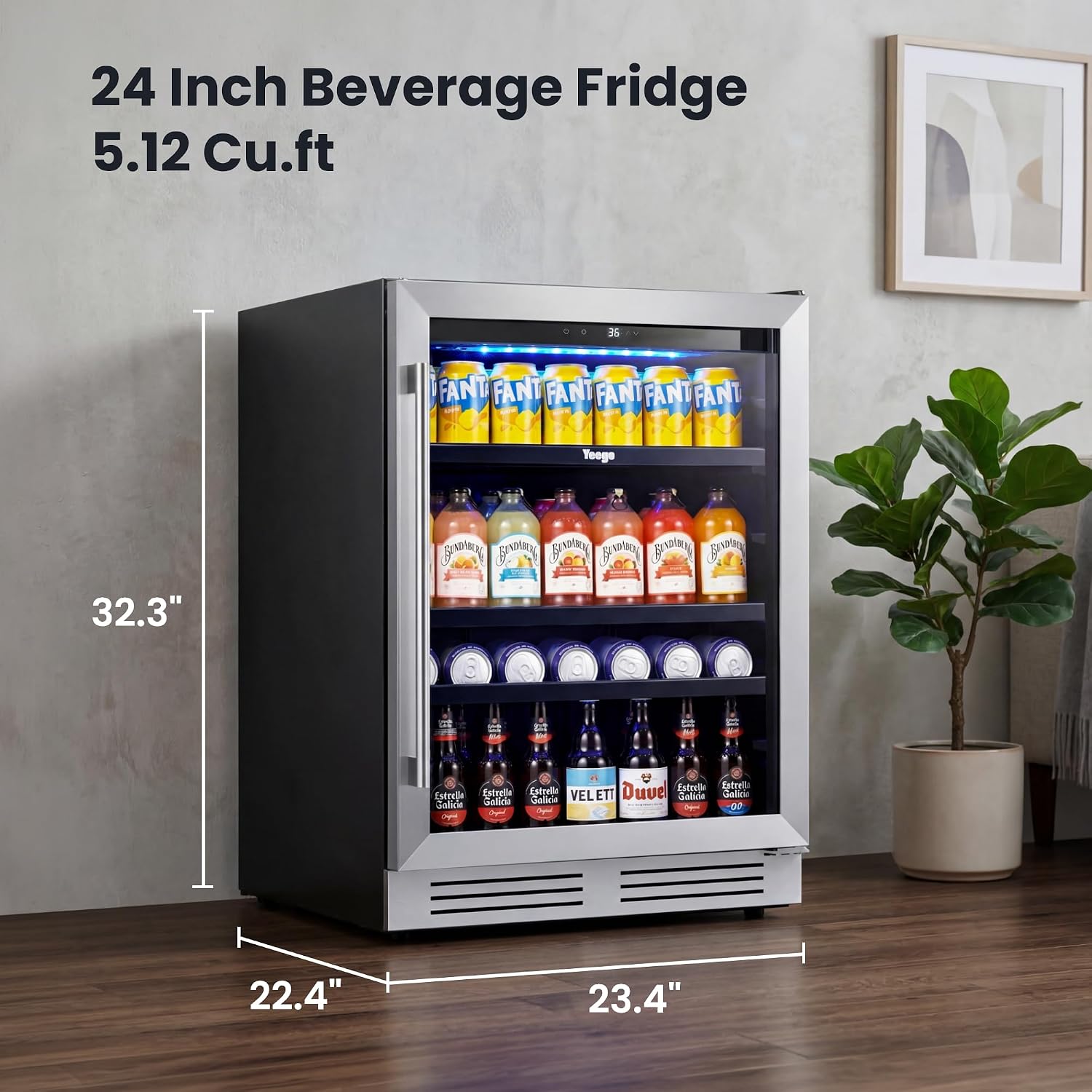 Enfriador de Bebidas de 24 Pul - Wine Beer Fridge Under Counter reseña y precio
