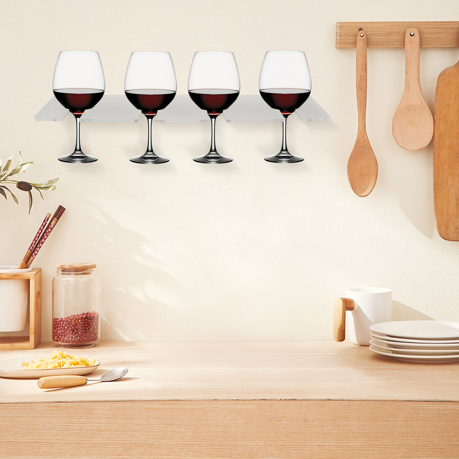 Soporte acrílico para copas de - Wine Rack Wall Mount reseña y precio