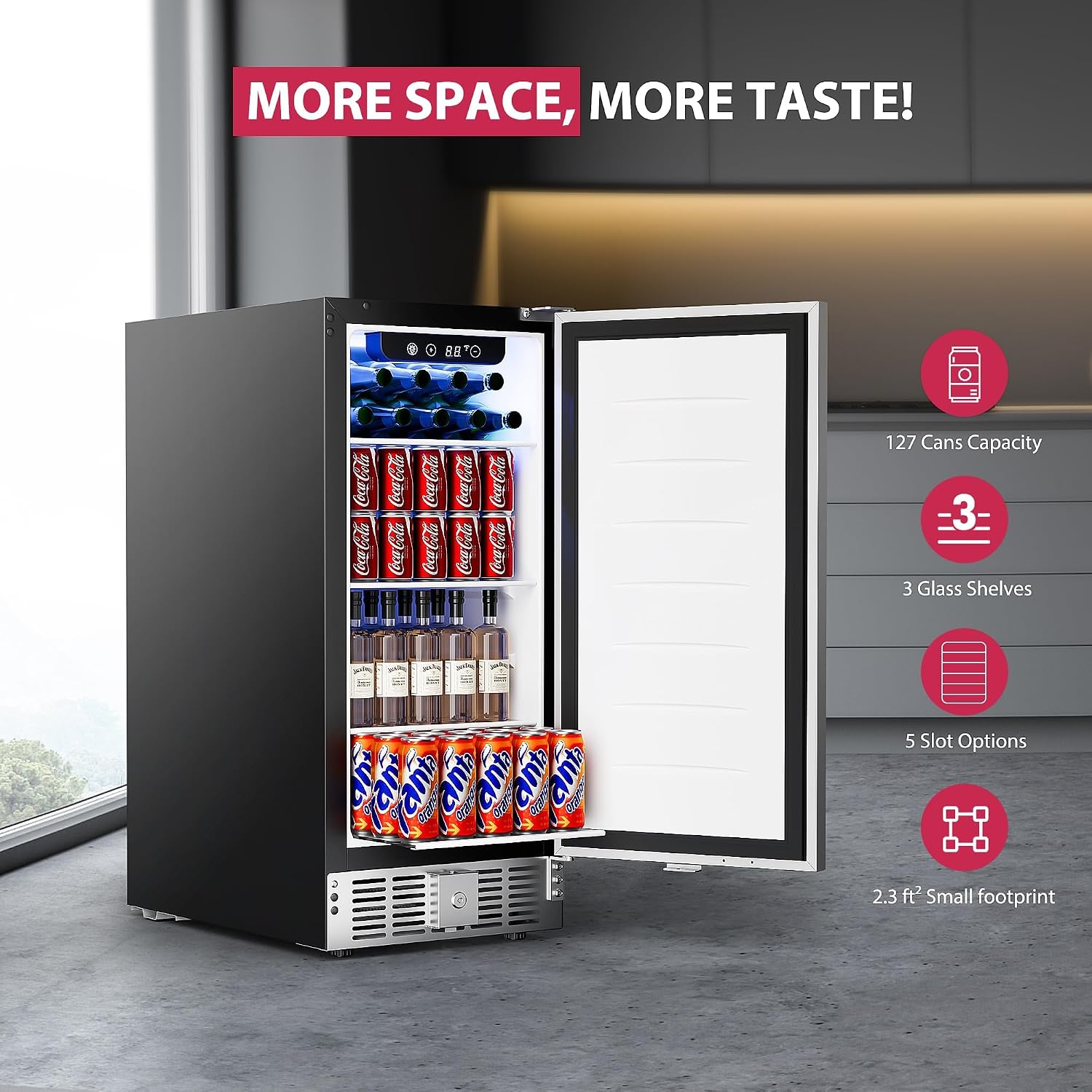 Enfriador de Bebidas de 15 Pul - Wine Beer Fridge Under Counter reseña y precio